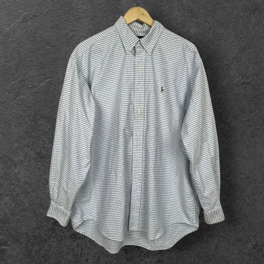 Ralph Lauren Mens Windowpane Check Blake Shirt Size XL Button Down Office Preppy